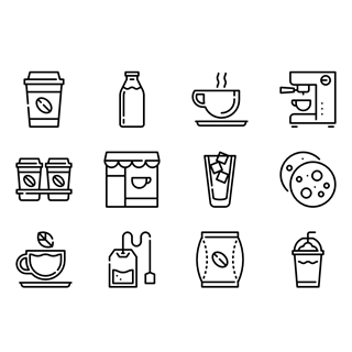 Coffee Shop icon packages
