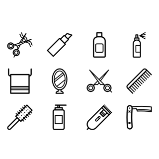 Hairdressing icon packages