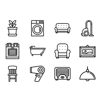 Linear Household Elements icon packages