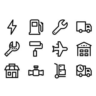 Linear Industrial Elements icon packages