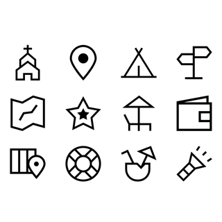 Mixed Travel Elements icon packages