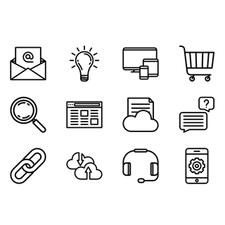 Online Marketing Elements icon packages
