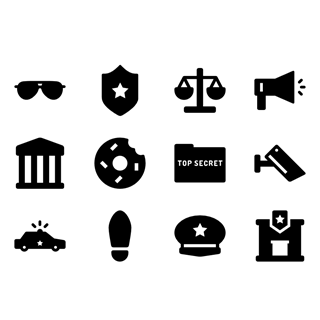 Police Department Elements icon packages