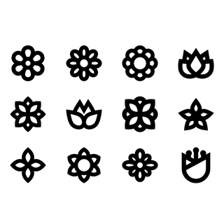 Rounded Flower Collection icon packages