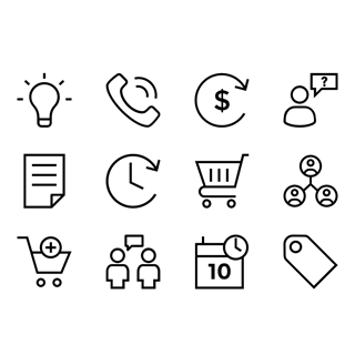 Business and trade icon packages