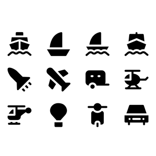 Bold Transport Collection icon packages