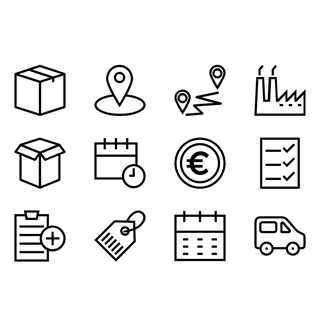 Global Logistics icon packages