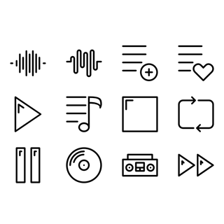 Linear Musical Icons icon packages