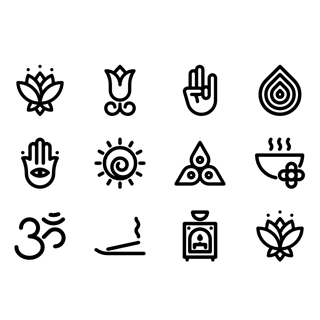 Yoga Symbols icon packages