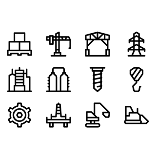 Linear Industrial Collection icon packages