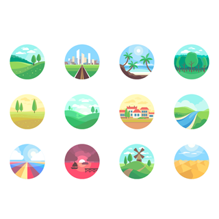 Landscapes Collection icon packages