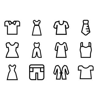 Linear Clothes icon packages