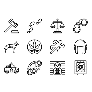 Linear Police Elements icon packages