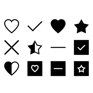 Solid Rating and Validation Elements icon packages