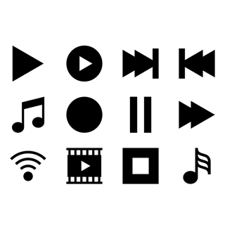 Solid Media Elements icon packages