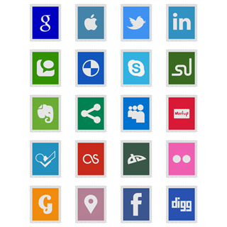 Social Stamps - Icon Set icon packages
