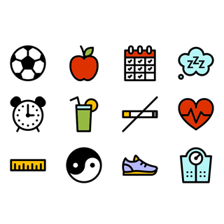 Linear Color Fitness Elements icon packages