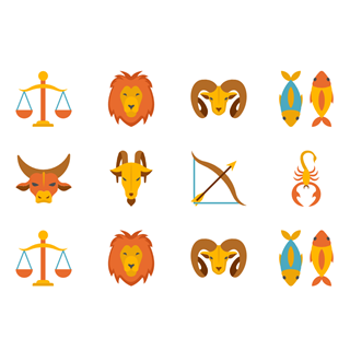 Linear Color Zodiac Signs icon packages