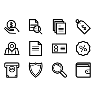 Bank and Finances Elements icon packages