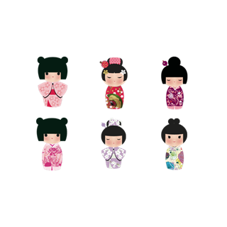 Japanese Dolls icon packages