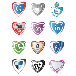 Heart Social Icons icon packages