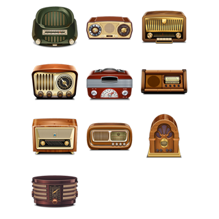 Vintage Radio icon packages