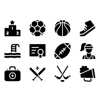 High School Athletics icon packages
