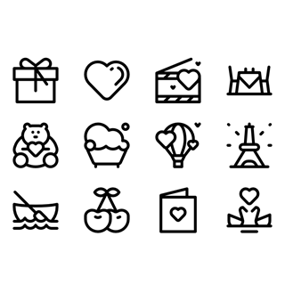 Love and Romance Collection icon packages