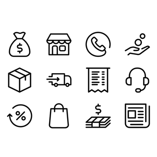 Ecommerce Set icon packages