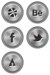 Mini Metallic Social Icons icon packages