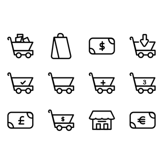 Shopping and Ecommerce Collection icon packages