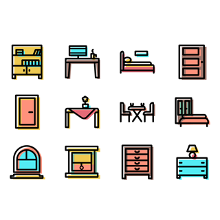 Furniture Set icon packages