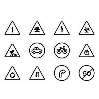 Traffic Signs Set icon packages