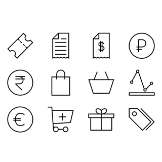 Ecommerce Element Collection icon packages
