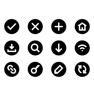 Flat Lines Circled icon packages