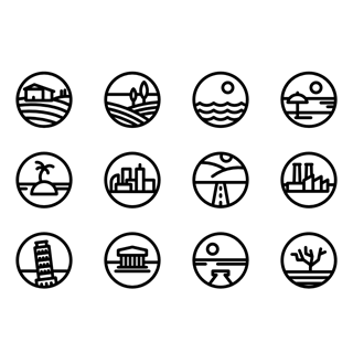 Minimal Landscapes icon packages