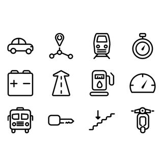 Travel and Transport Assets icon packages