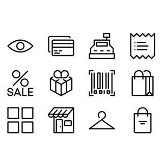 Shopping and Ecommerce icon packages