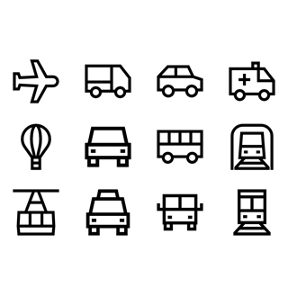 Transportation Collection icon packages