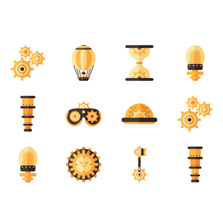 Steampunk Elements icon packages