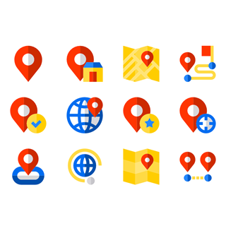 Location Set icon packages