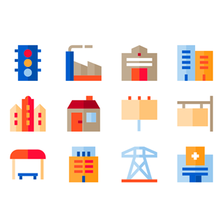 City and Enviroment icon packages