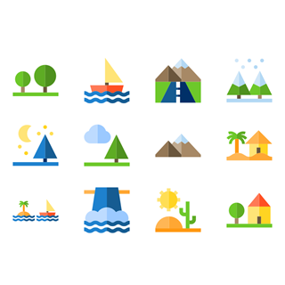 Landscape Set icon packages
