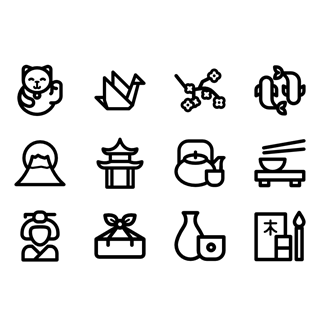 Japanese Culture Collection icon packages
