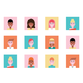 Woman Avatar Set icon packages