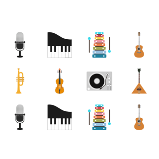 Musical Instrument Collection icon packages