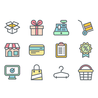 Shopping Element Collection icon packages