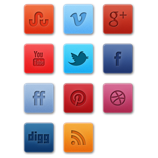 Subtle Social Media Icons icon packages