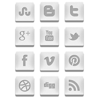 3D Silver Social Media Icons icon packages
