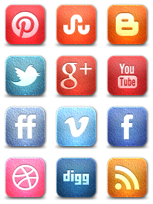 Leather Social Media Icons icon packages